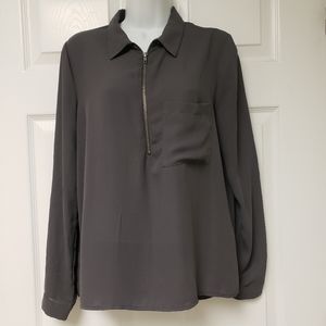 Forever 21, Small, Grey, long-sleeved, blouse